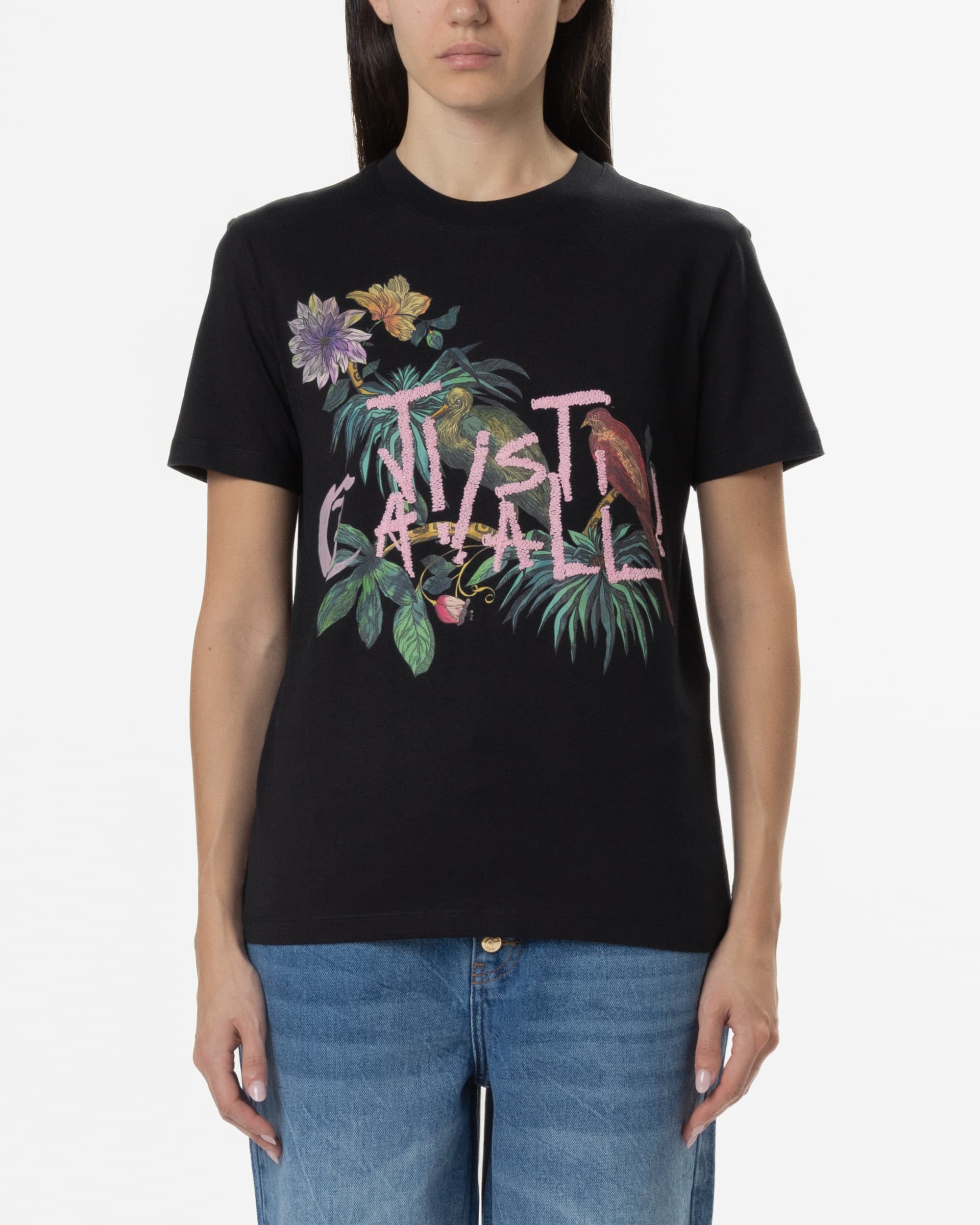Just Cavalli T-shirt Just Cavalli 78PAHA01 Preto