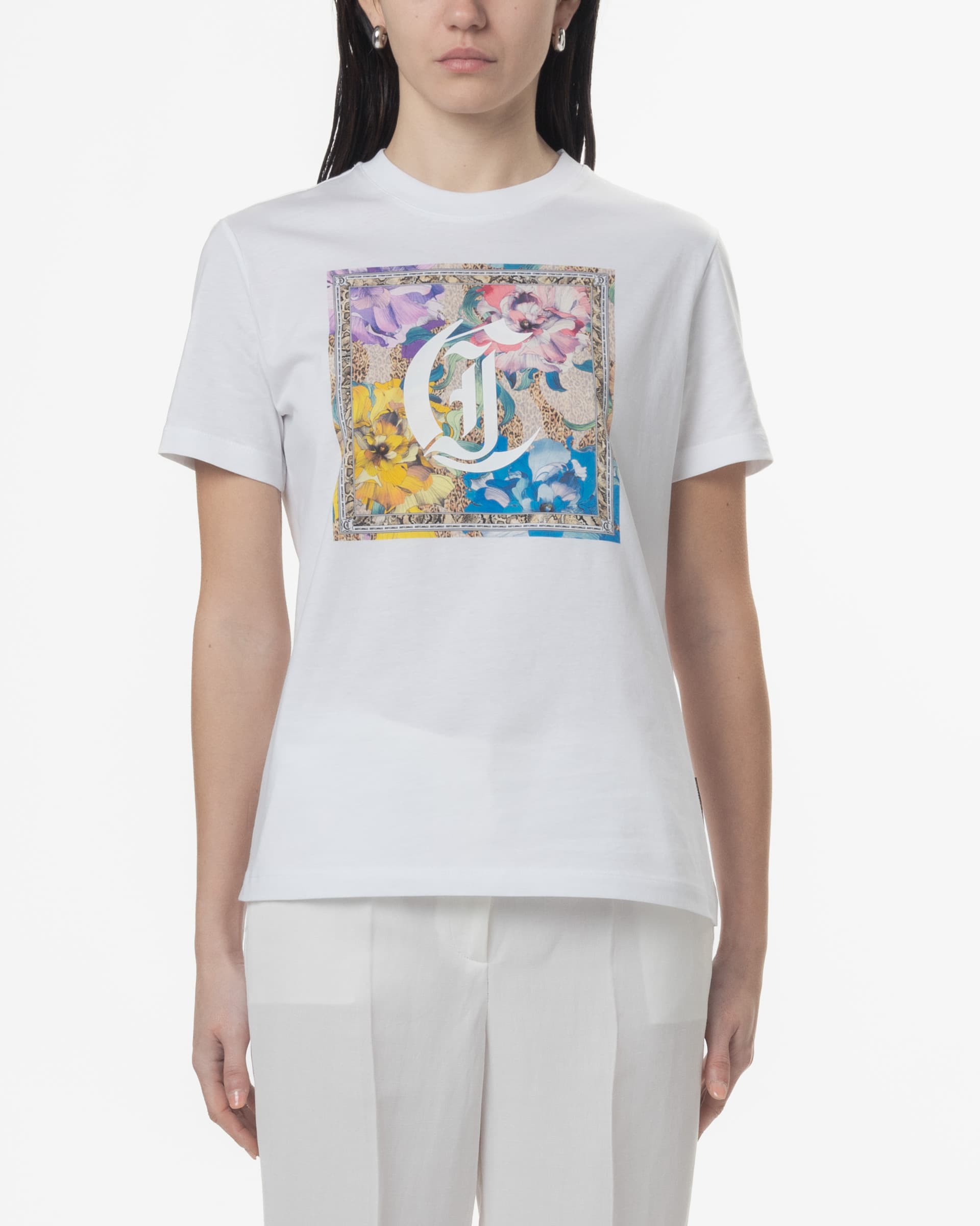 Just Cavalli T-shirt Just Cavalli 78PAHC12 Branco