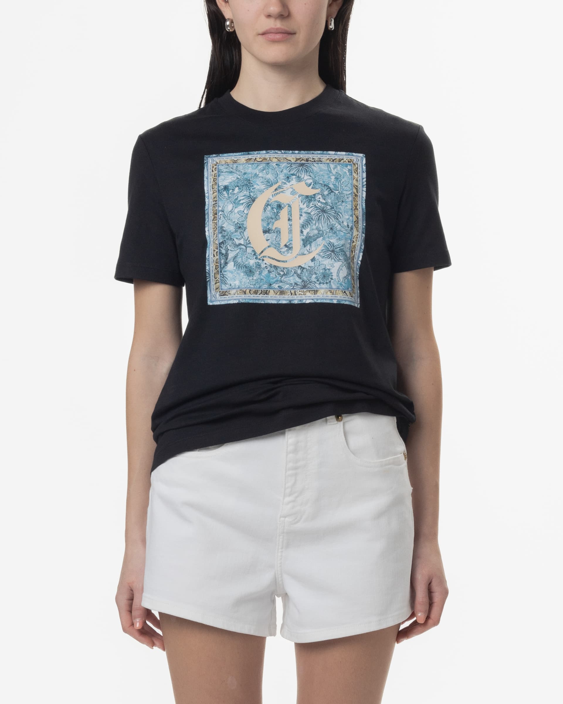 Just Cavalli T-shirt Just Cavalli 78PAHC12 Preto