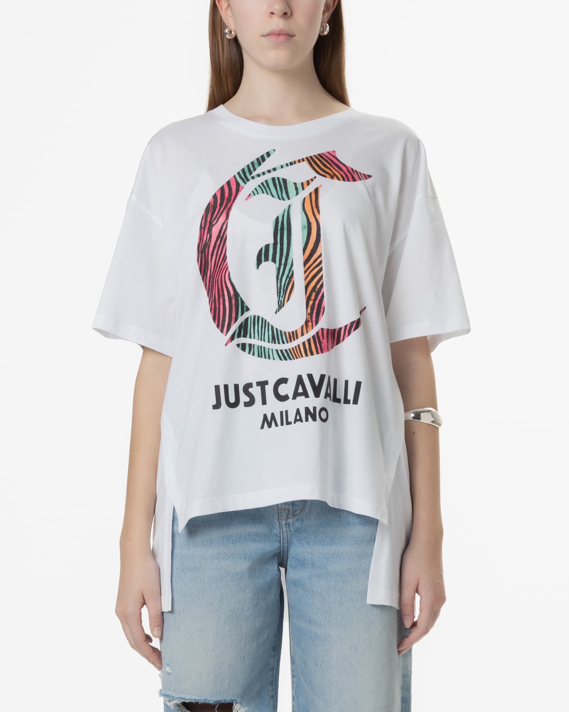 Just Cavalli T-shirt Just Cavalli 78PAHE05 Branco