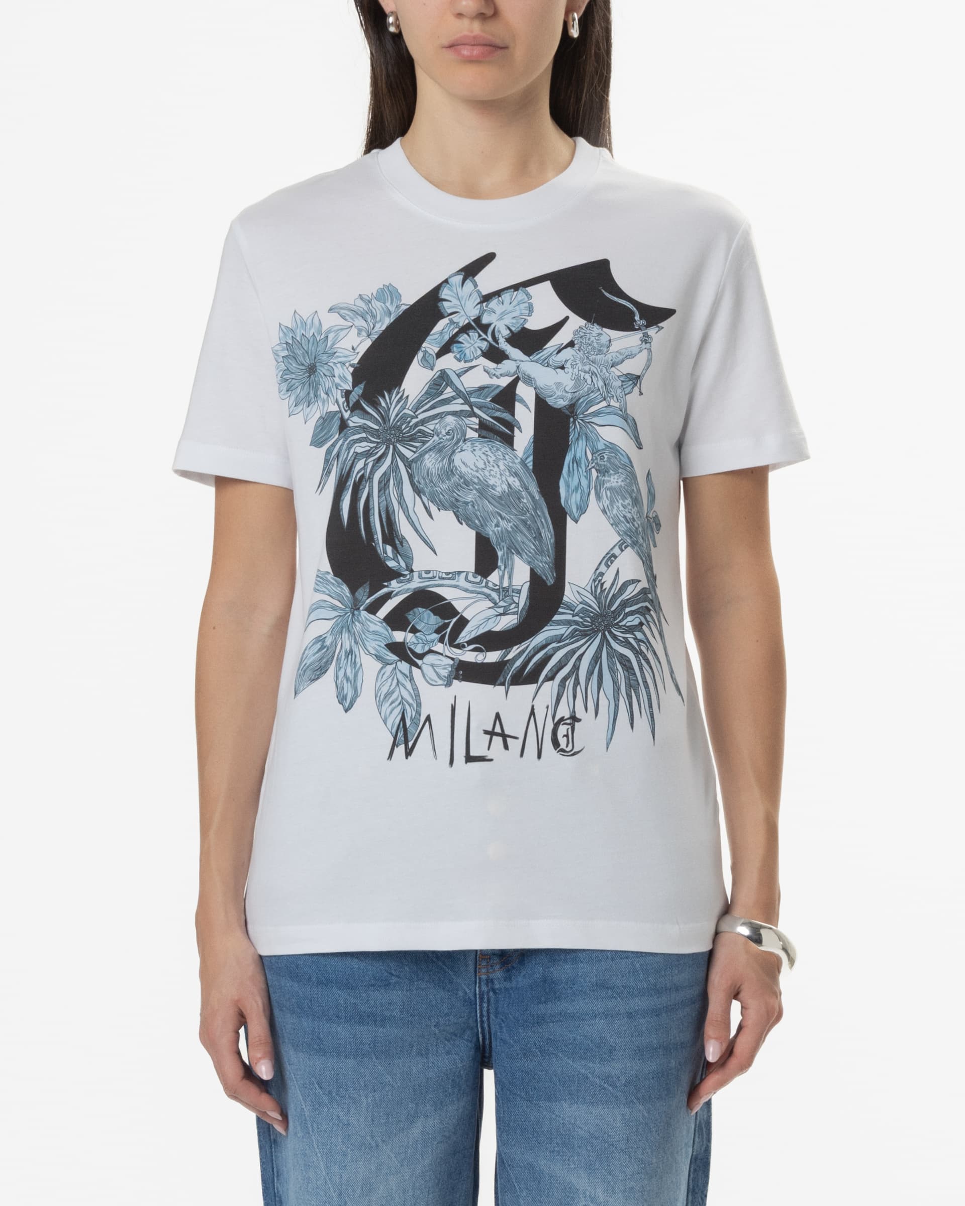 Just Cavalli T-shirt Just Cavalli 78PAHT04 Branco