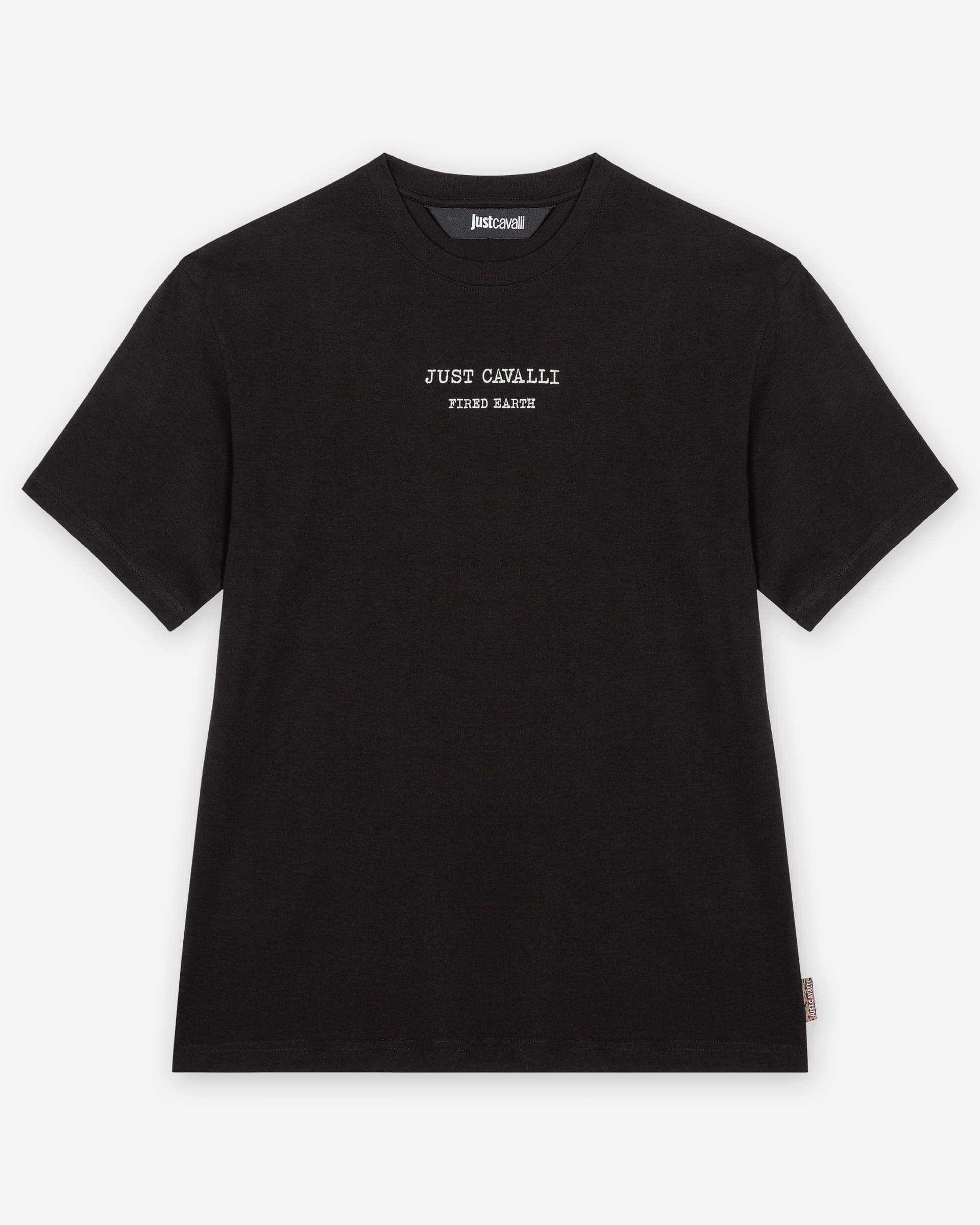 Just Cavalli T-shirt Just Cavalli R Logo Flock Preto