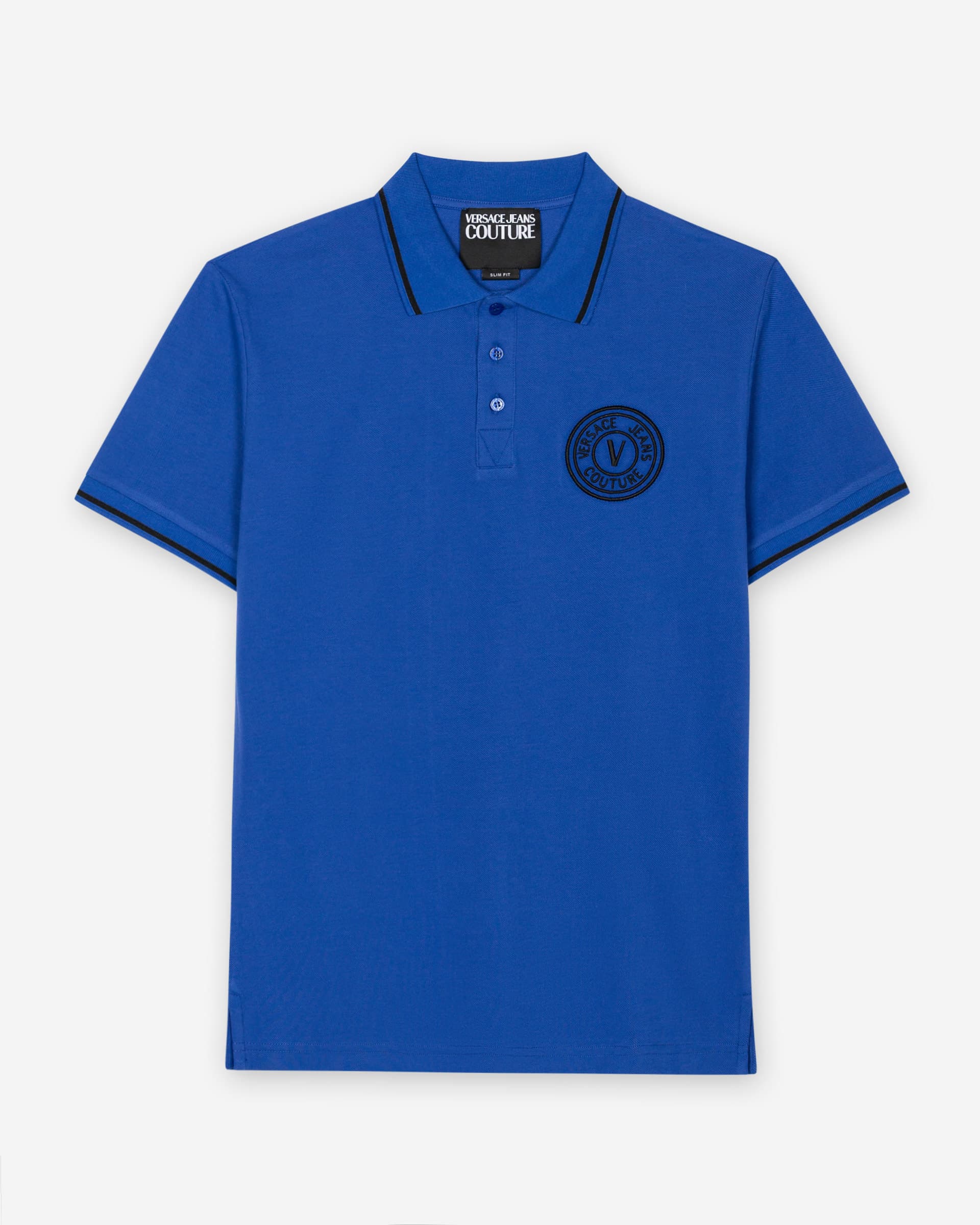 Versace Jeans Couture Polo em algodão piquet Versace Jeans Couture 79GAGT01 Azul