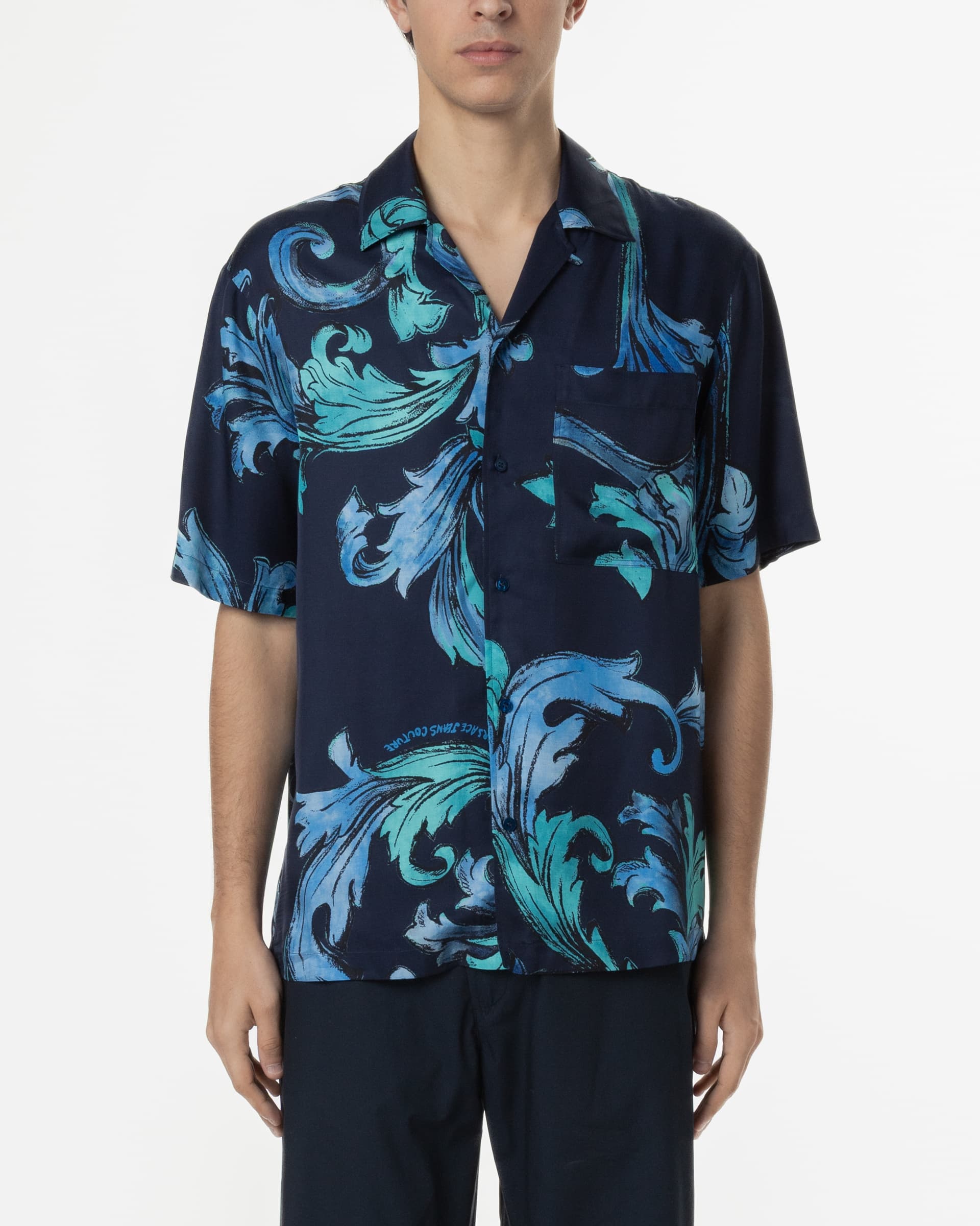 Versace Jeans Couture Camisa manga curta Versace Jeans Couture 78GAL2B0 Azul