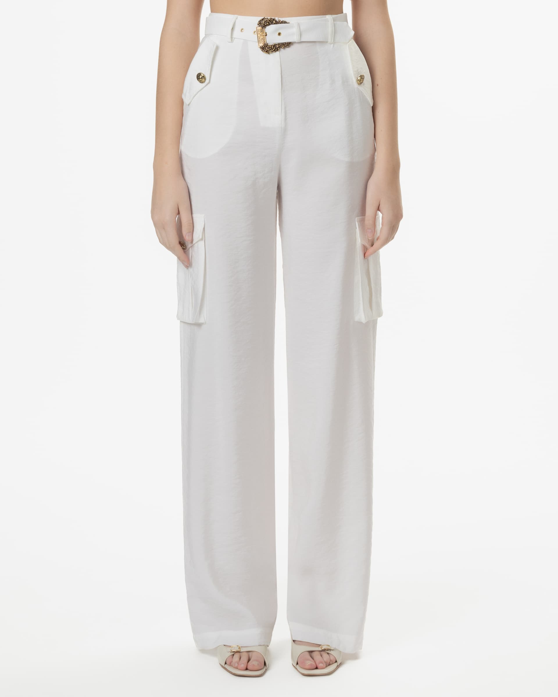 Versace Jeans Couture Calças Versace Jeans Couture 78HAA109 Branco