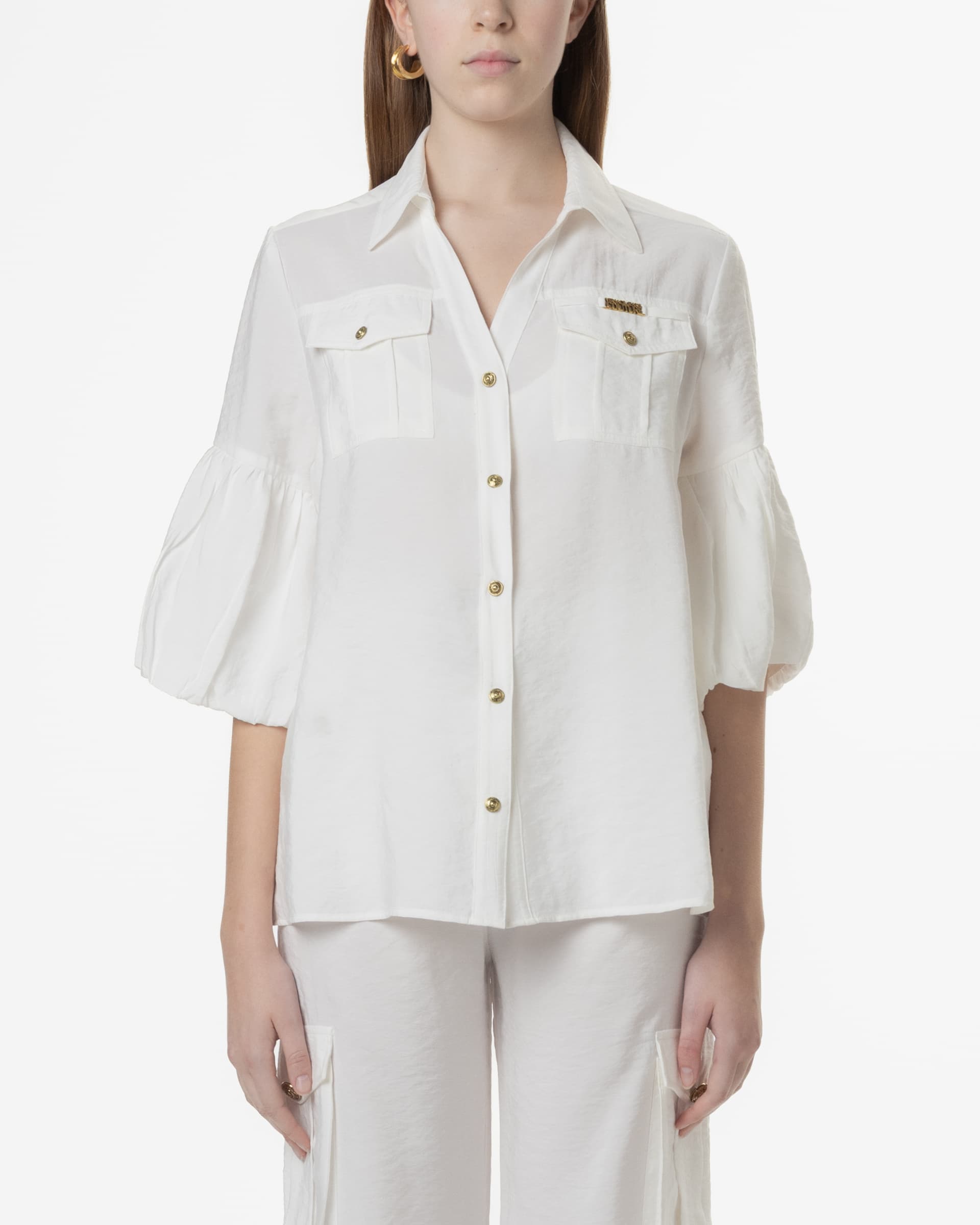 Versace Jeans Couture Camisa Versace Jeans Couture 78HAL200 Branco