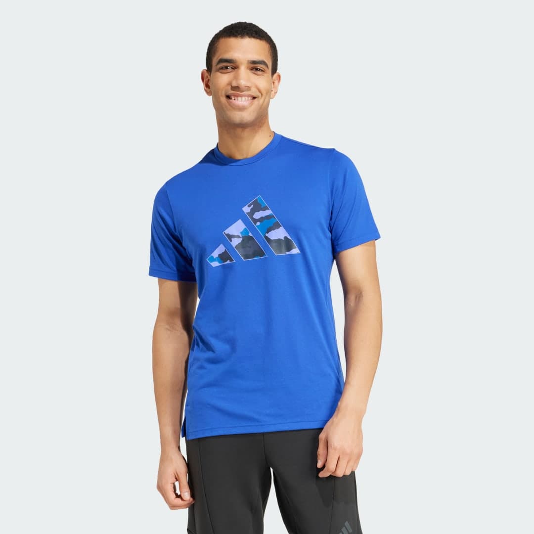 Adidas Train Essentials Camo Graphic Logo T-skjorte