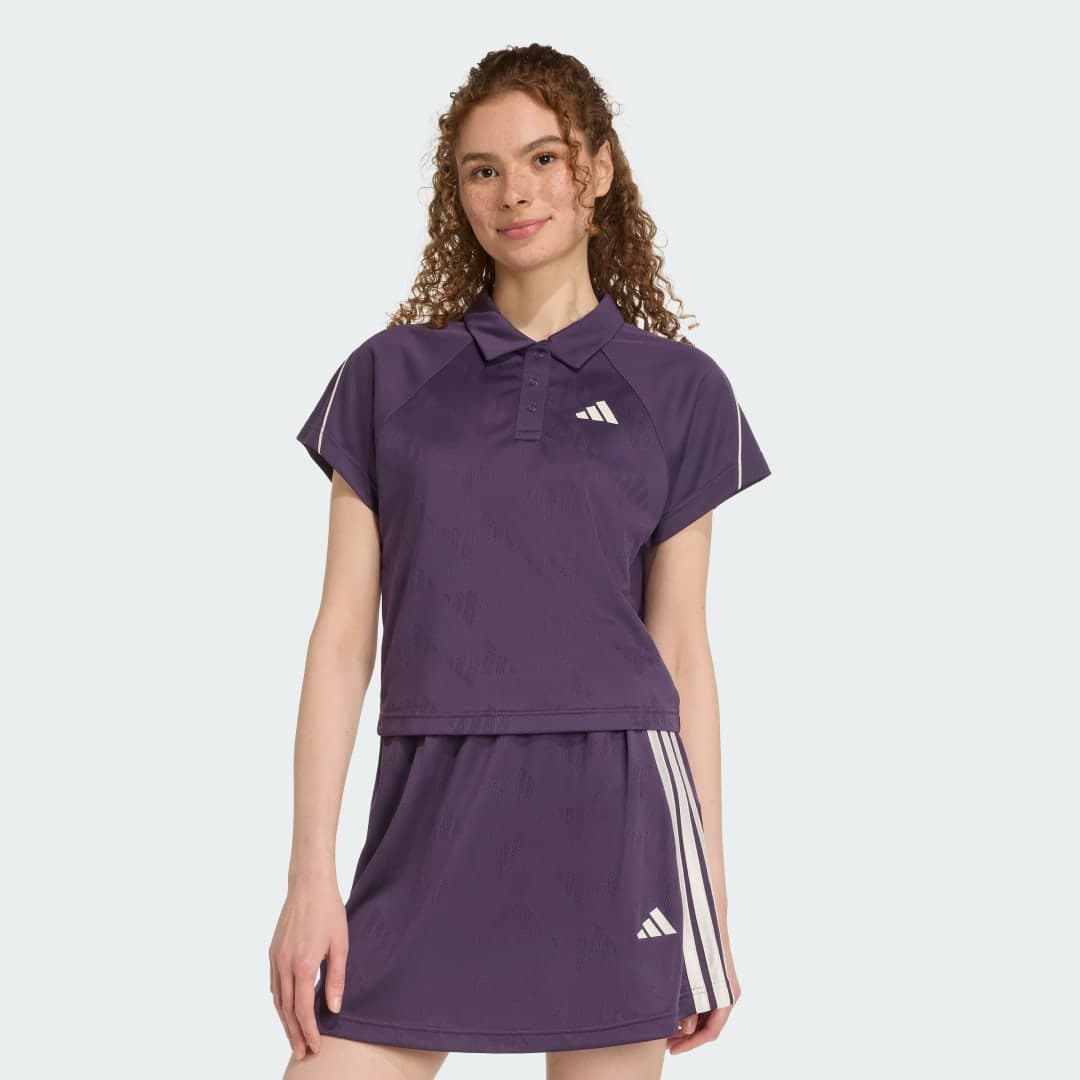 Stadium 3-Stripes Tennis Inspired Jacquard Polo T-skjorte