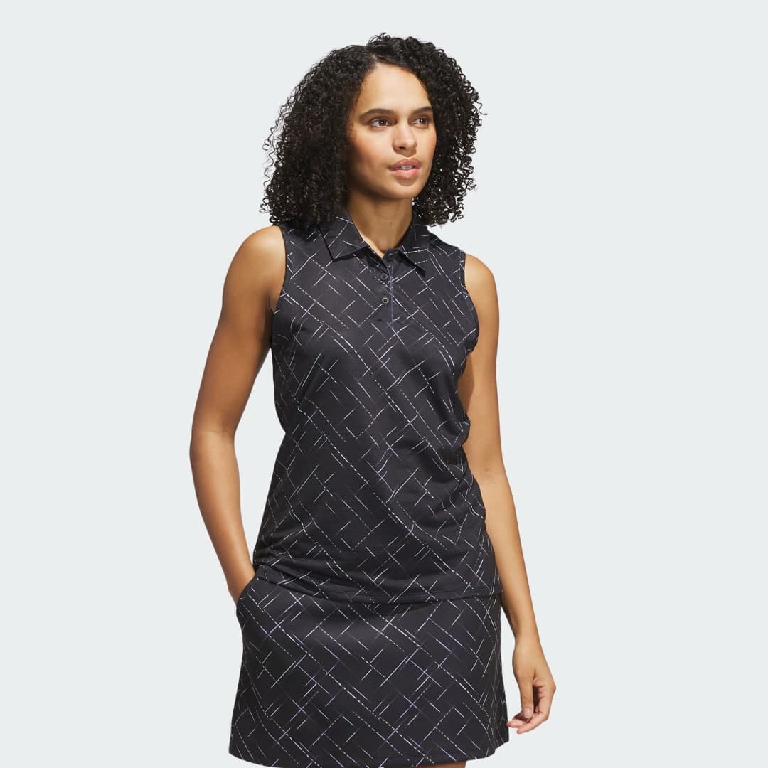 Adidas Ultimate365 Printed Sleeveless Poloskjorte