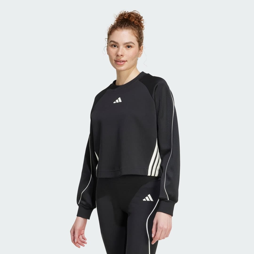 Adidas Stadium 3-Stripes Crewneck Genser