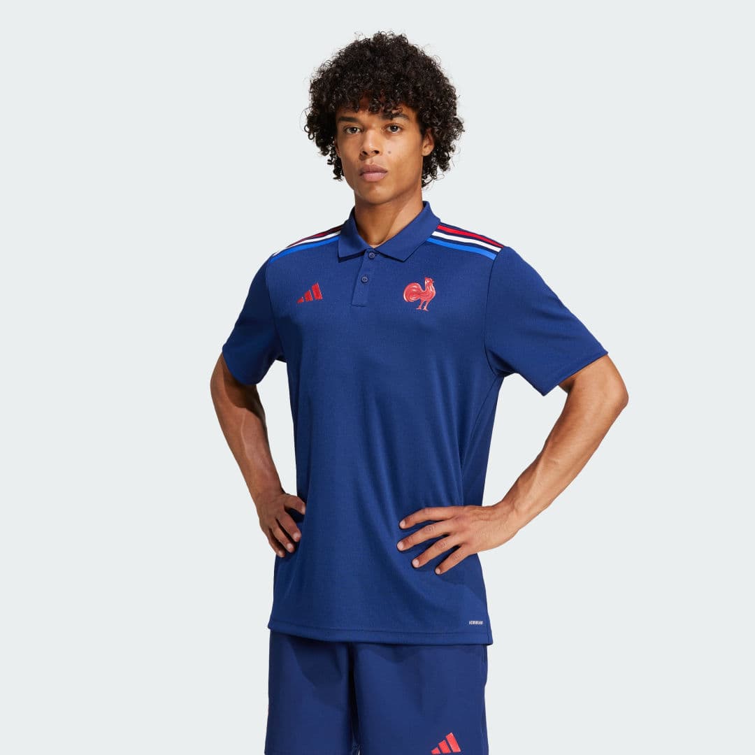Adidas Frankrike Rugby Home Supporter Poloskjorte