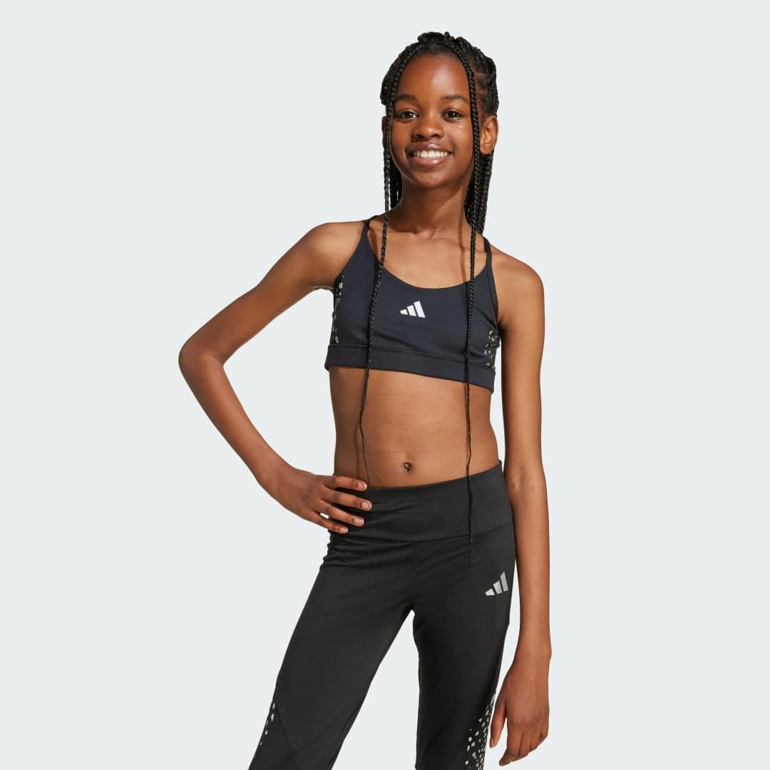 Adidas Train Essentials Glam Print Bra Kids