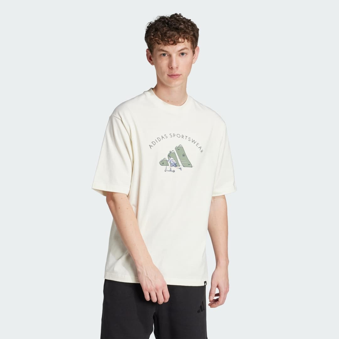 Adidas Codes Doodle Scooter Graphic Tee