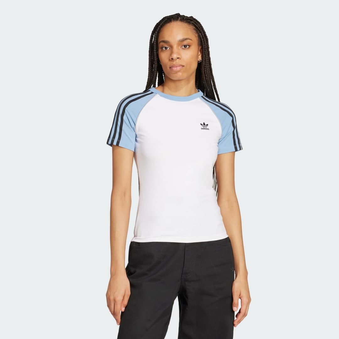 Adidas Adicolor 3-Stripes Raglan Slim T-skjorte
