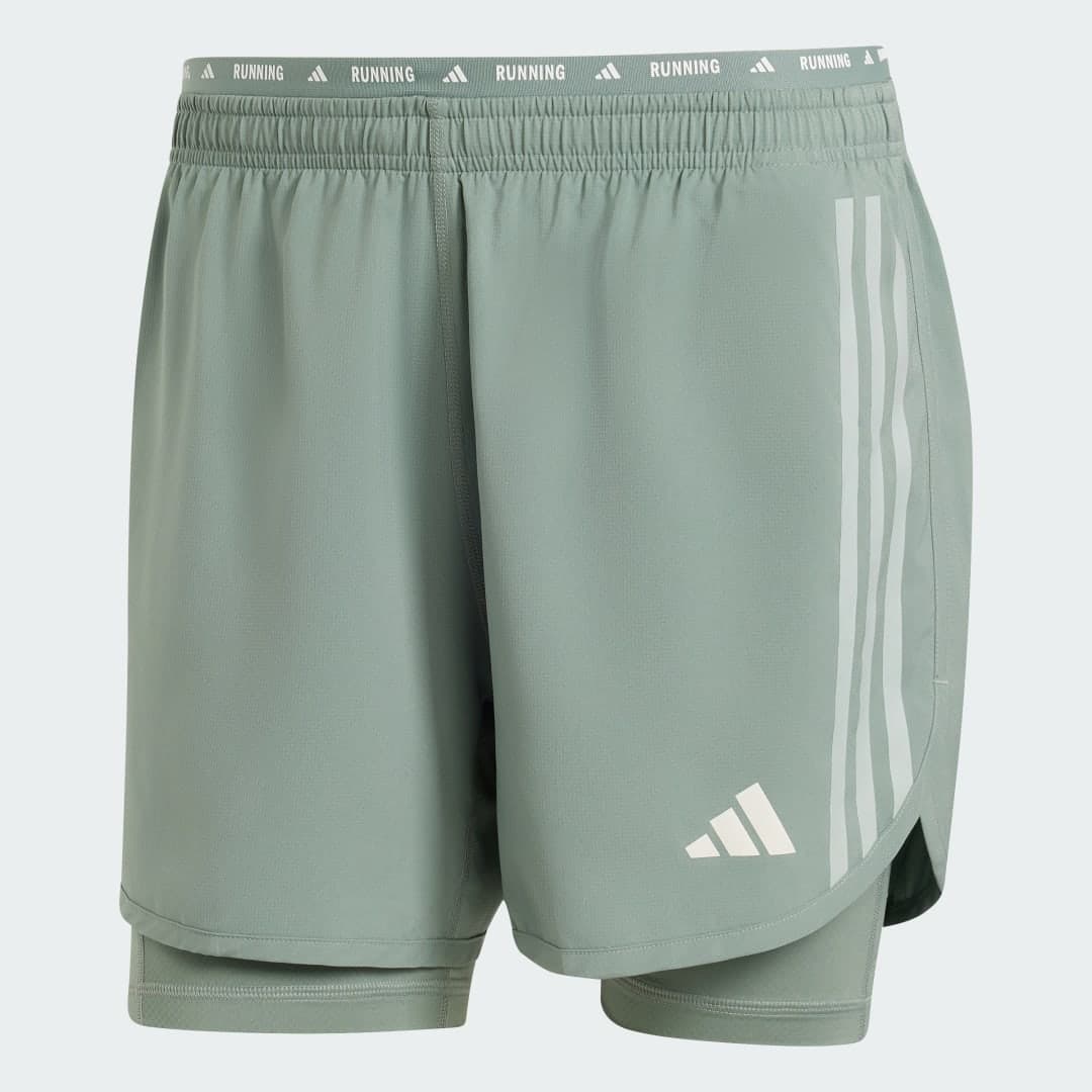 Adidas Own the Run 3 Stripes 2in1 Short
