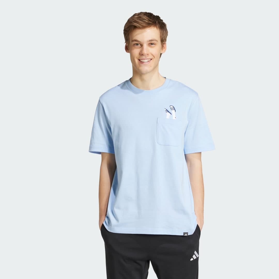 Adidas Lounge Slides Graphic Pocket T-skjorte