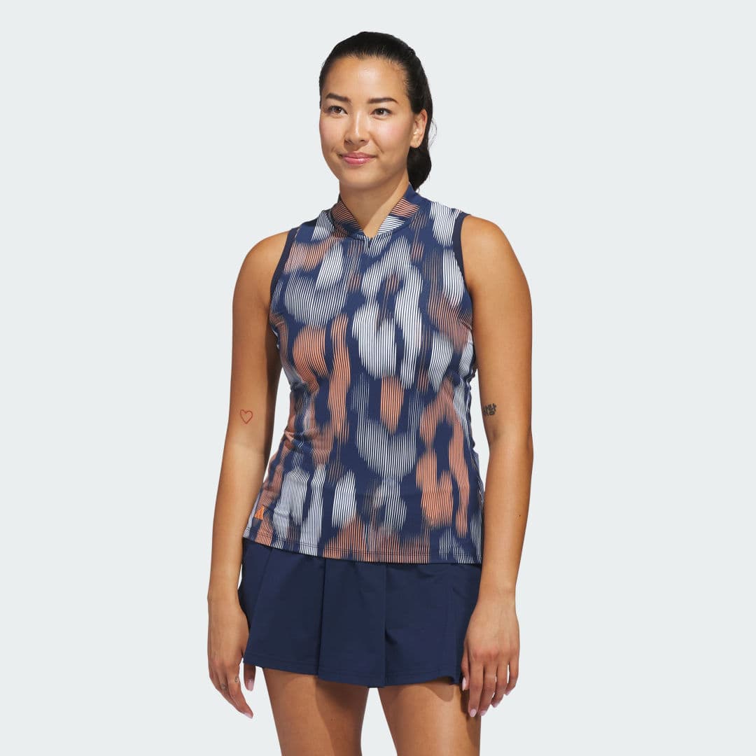 Adidas ULTIMATE365 TOUR PRINTED SLEEVELESS POLO