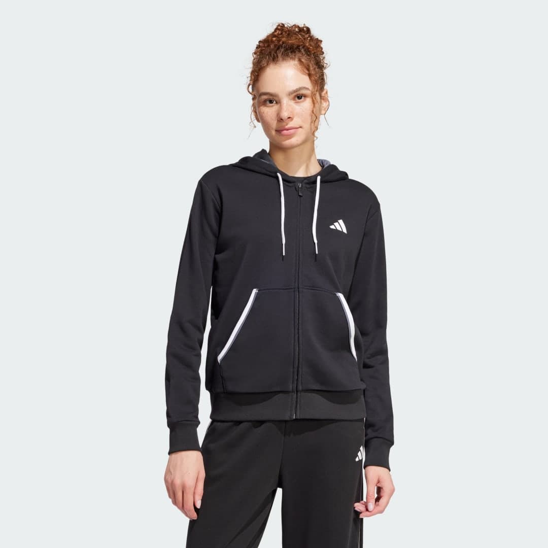Essentials Color Pop French Terry Full-Zip Hoodie