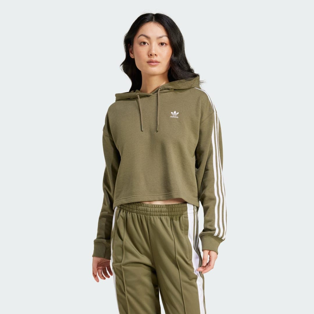 Adidas Adicolor 3-Stripes Short Hoodie