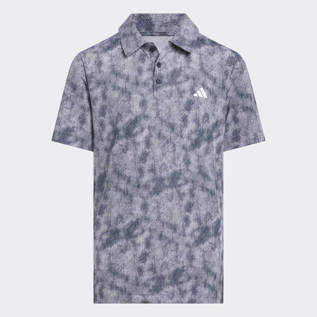 Adidas Performance Textured Print Polo Shirt Kids