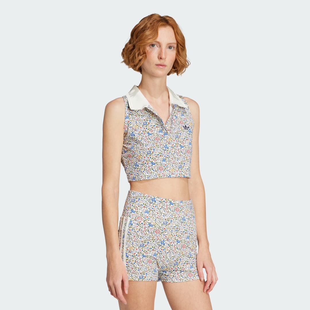 adidas Originals x Liberty London Sleeveless Crop Poloskjorte