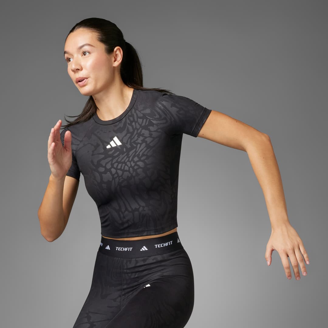 Adidas Techfit Printed T-skjorte
