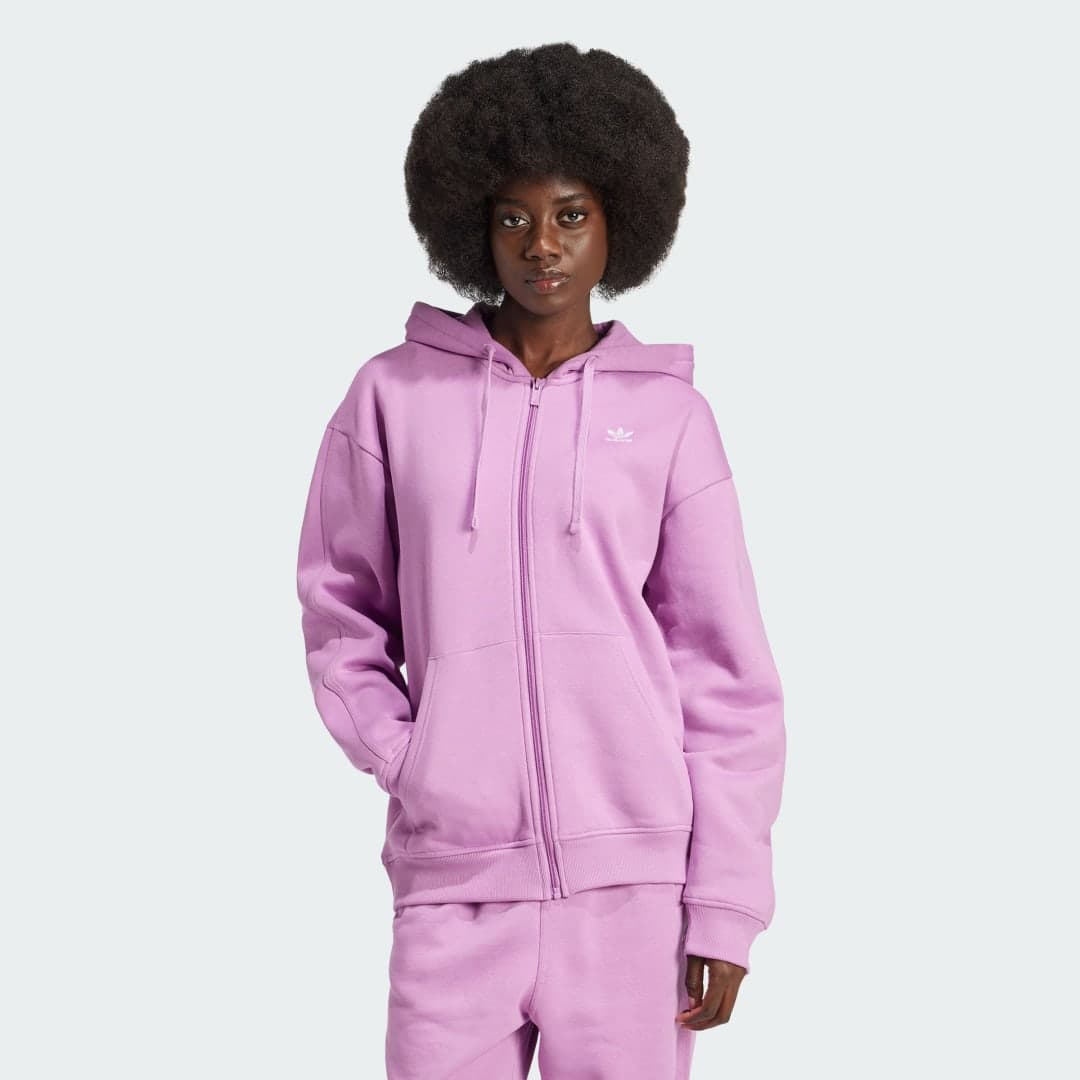 Adidas Essentials Full-Zip Fleece Hettegenser