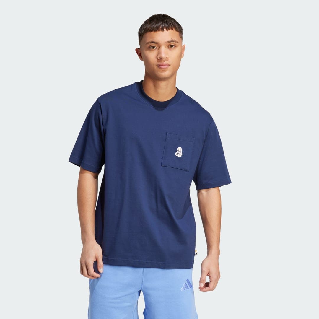 Adidas Dog Soccer Patch Pocket Graphic T-Shirt