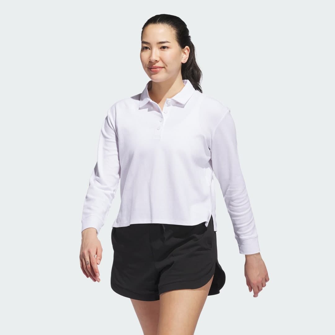 Adidas Beyond The Course Long Sleeve Loose Polo Shirt