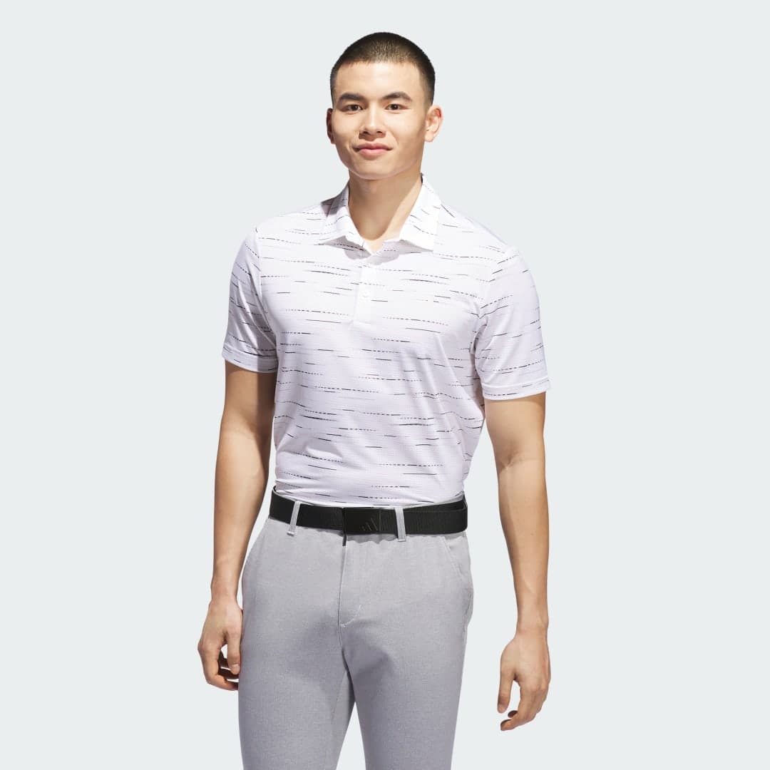Adidas Ultimate365 Mesh Glimmer Print Polo Shirt