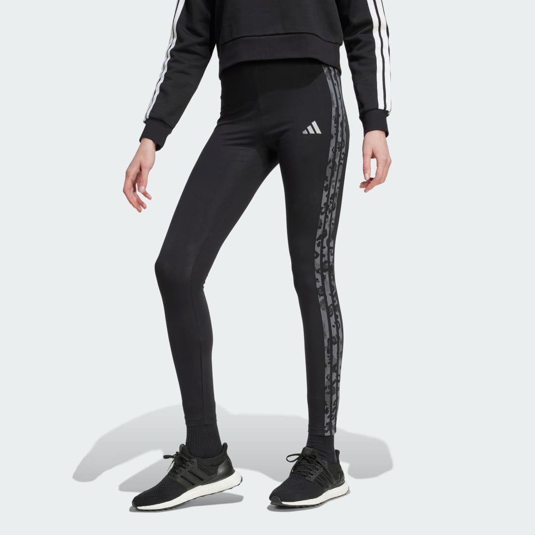 Adidas Animal Print 3-Stripes High Rise Tights