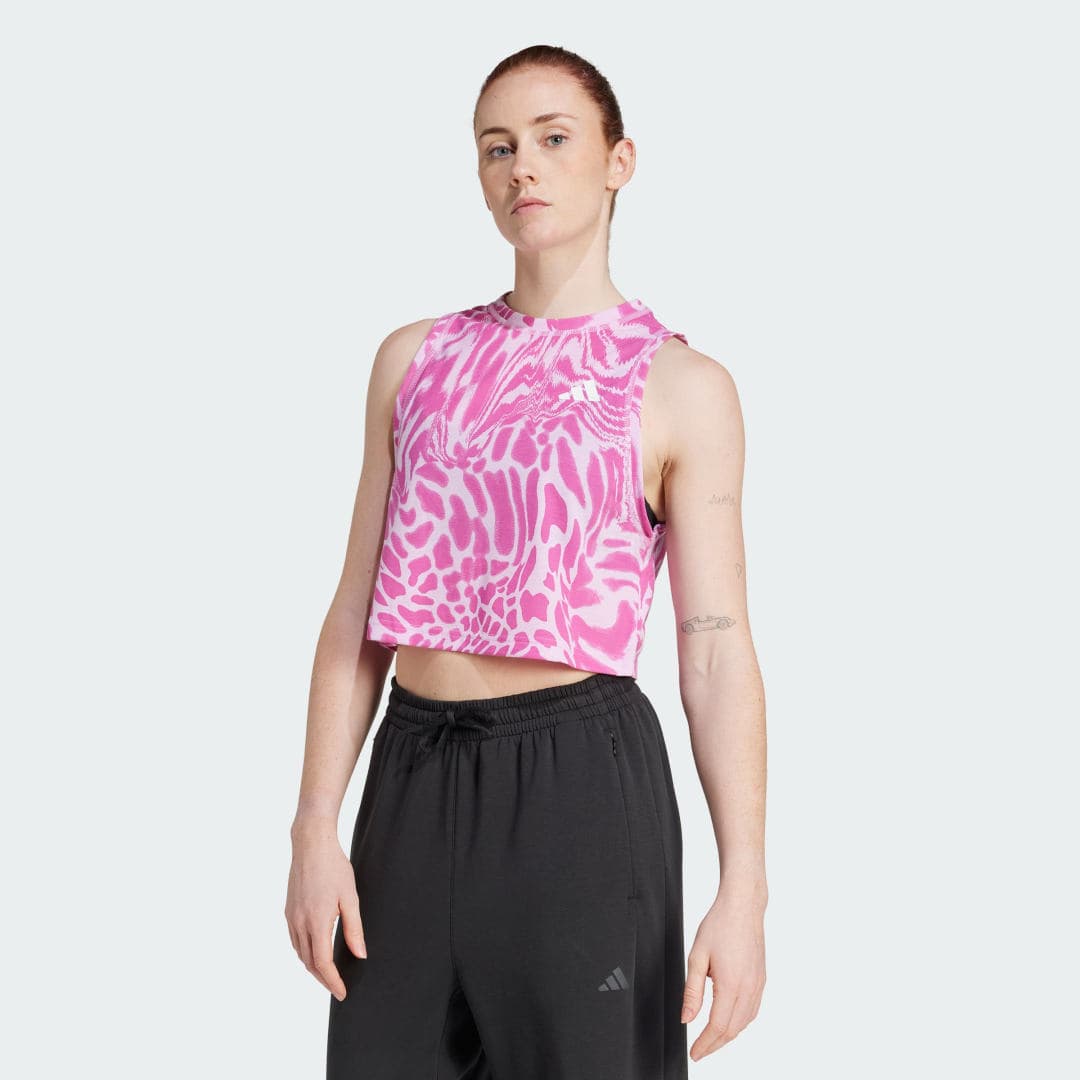 Adidas Train Essentials Allover Print Workout Tank Top