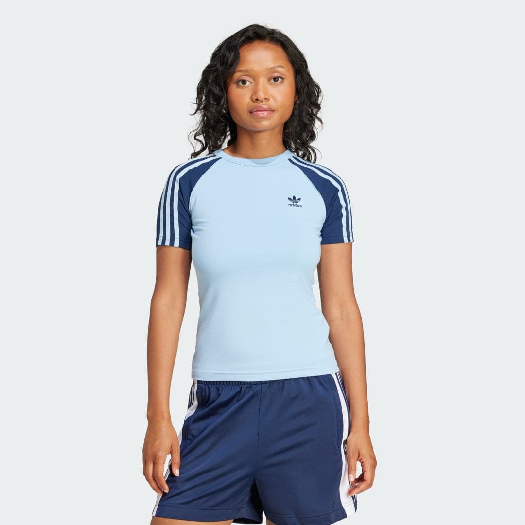 Adidas Adicolor 3-Stripes Raglan Slim T-skjorte