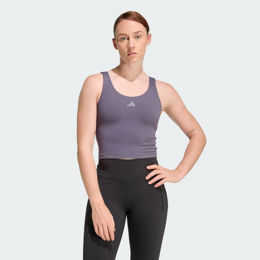 Adidas 3 Stripes Studio All Me Light Support Tanktopp