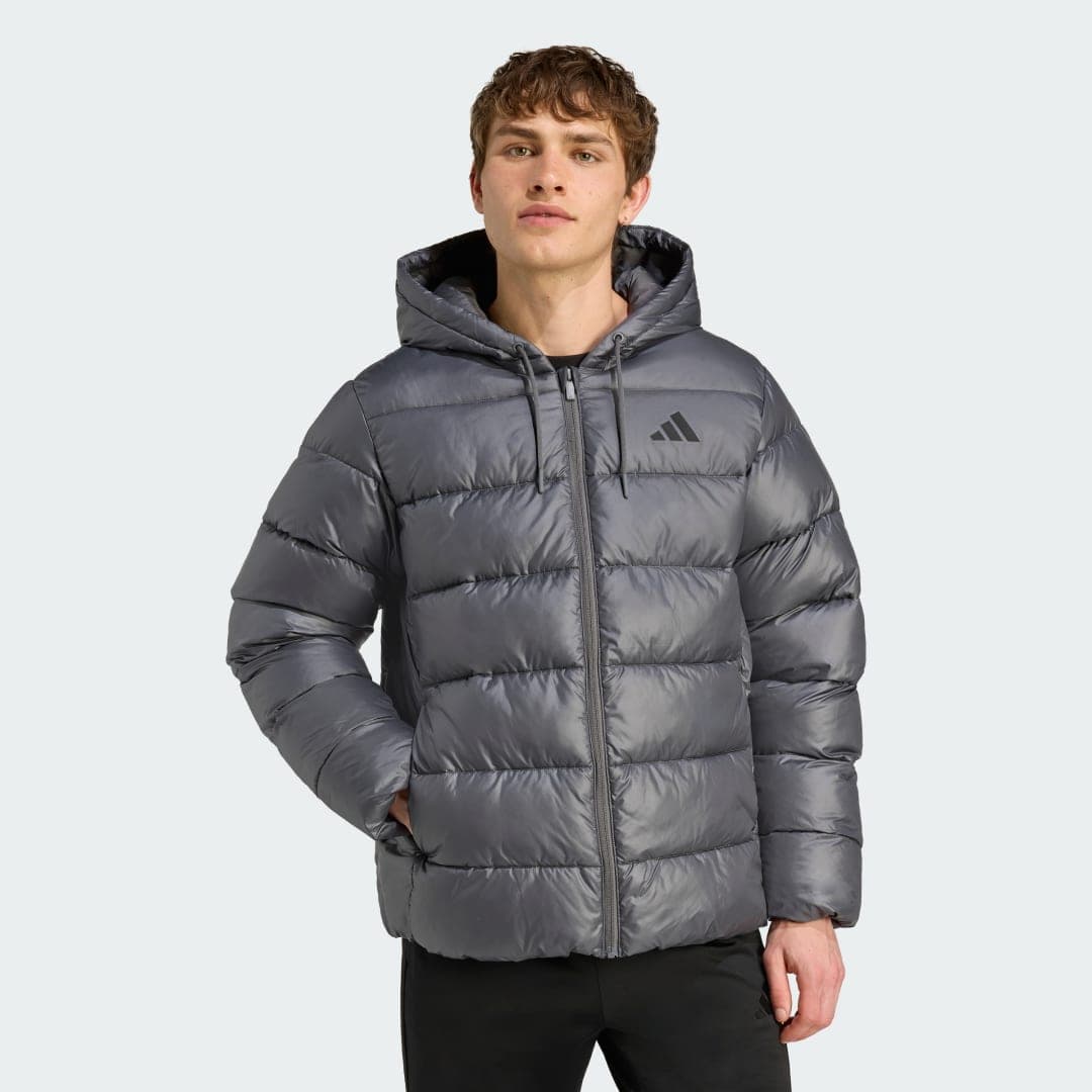 Essentials CLIMAWARM Synthetic Down Puffer Hooded Jakke
