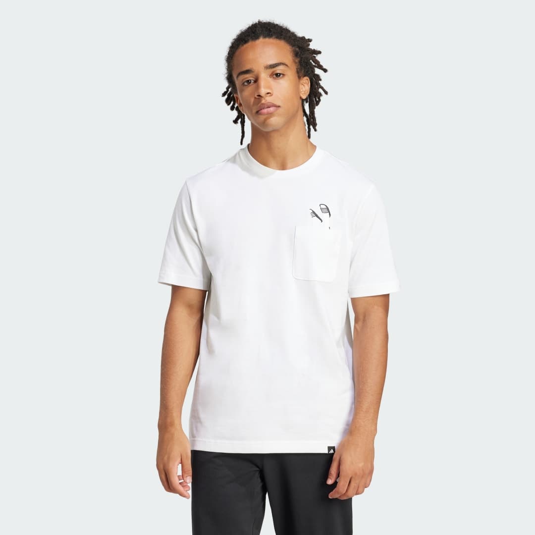 Adidas Lounge Slides Graphic Pocket T-skjorte