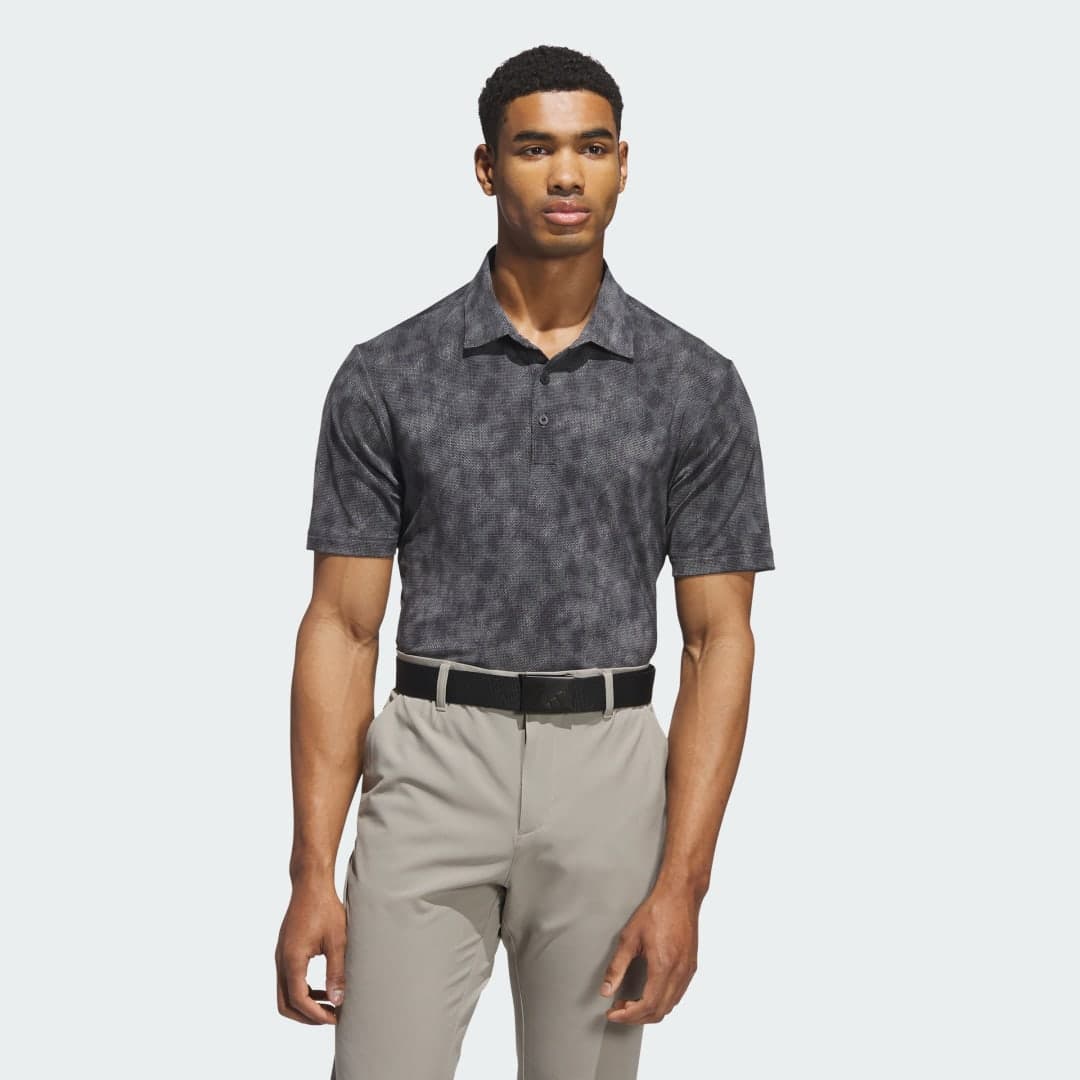 Adidas Ultimate365 Textured Print Polo Shirt
