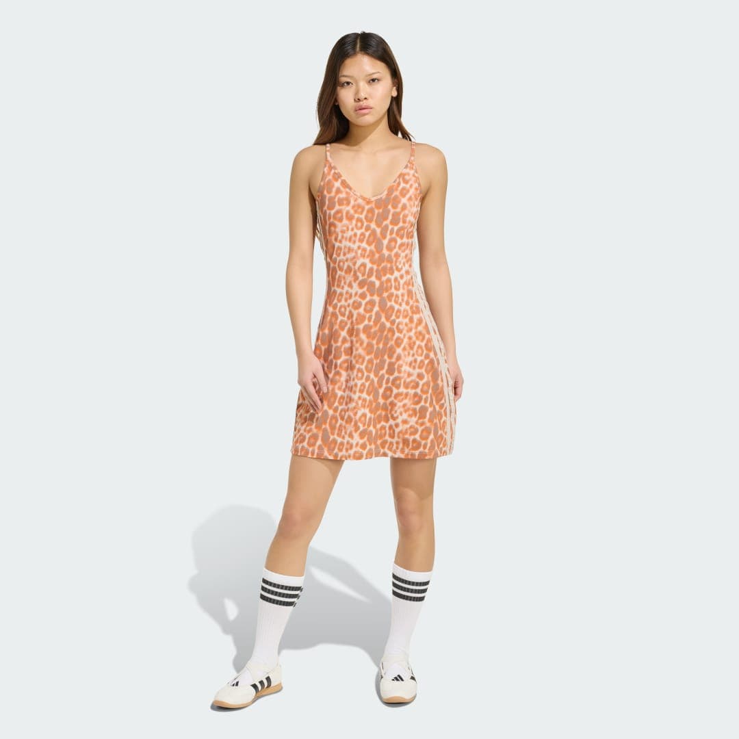 Seasonal Essentials Leopard Print Mini-Kjole med 3-Stripes