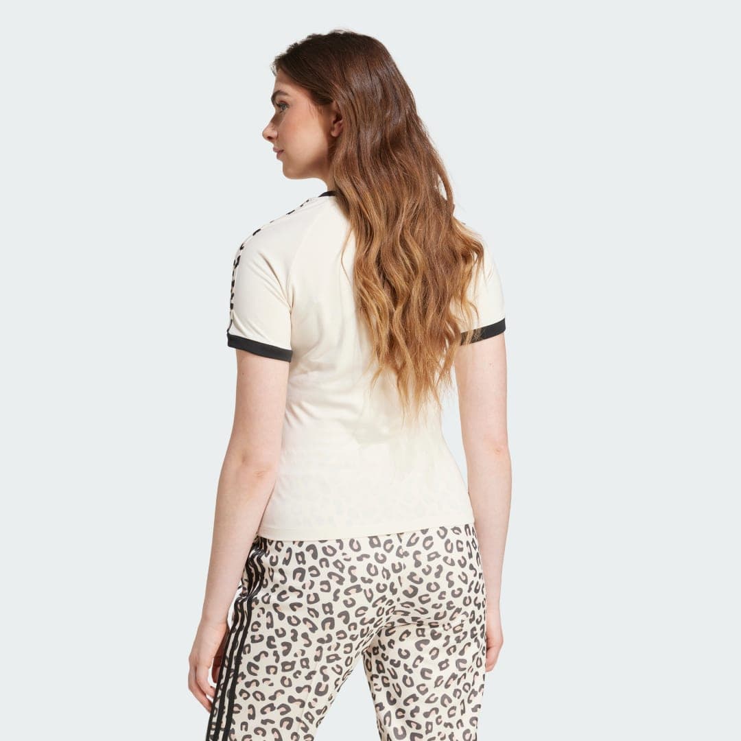 Adidas Leopard 3-Stripes T-skjorte