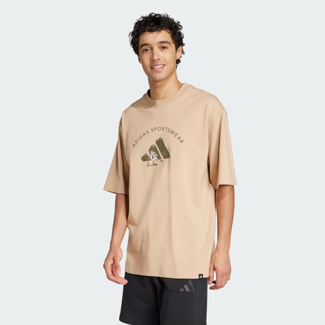Adidas Codes Doodle Scooter Graphic Tee