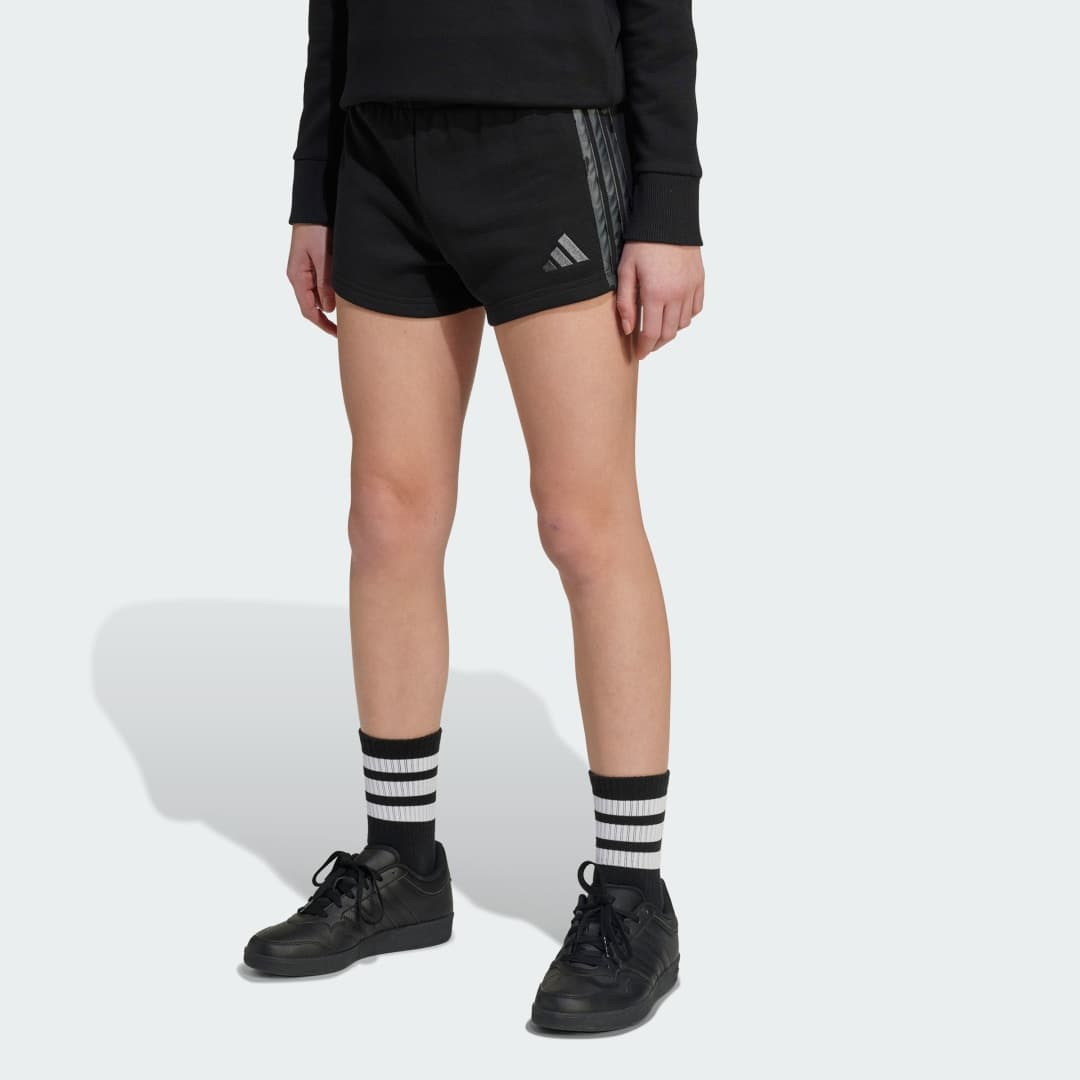 adidas Girls 3-Stripes Animal French Terry Shorts Kids