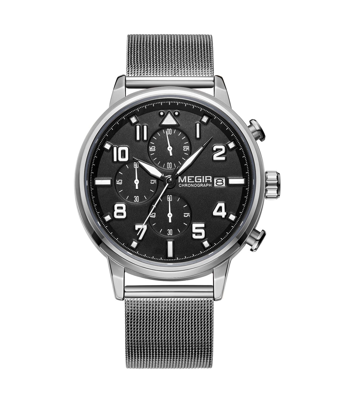 Prydligt Megir Chrono Pilot Silver
