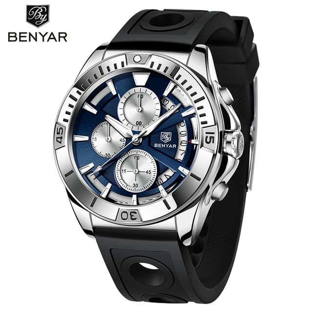 Prydligt Benyar Tornado Silver Blue Rubber