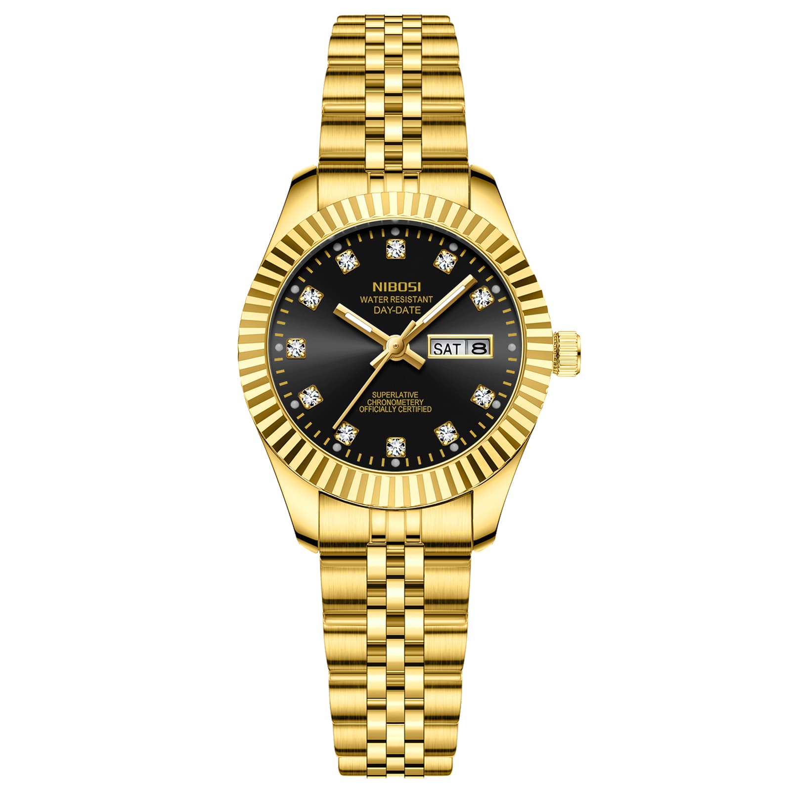 Nibosi Nibosi Millbury Day-Date Gold Black