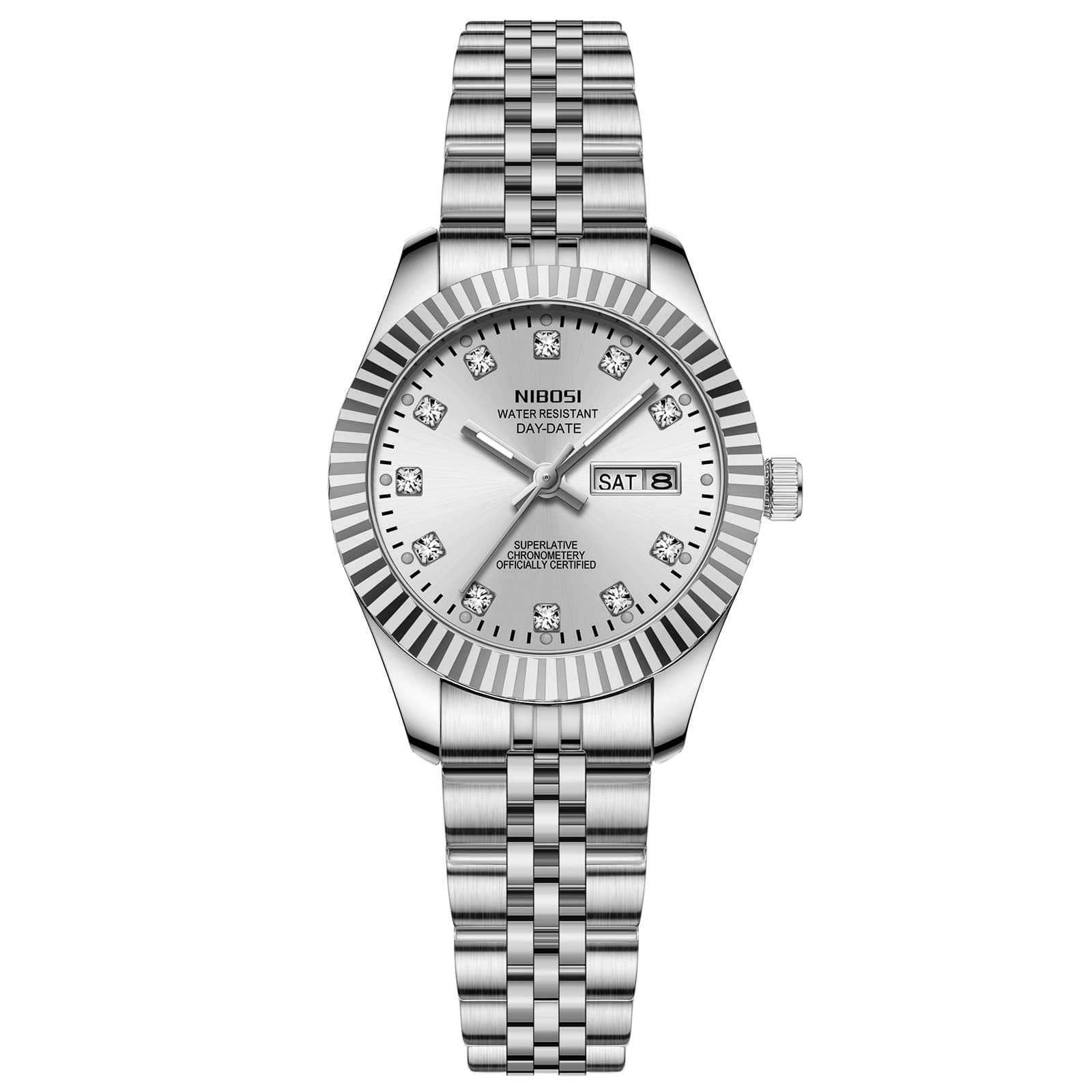 Nibosi Nibosi Millbury Day-Date Silver