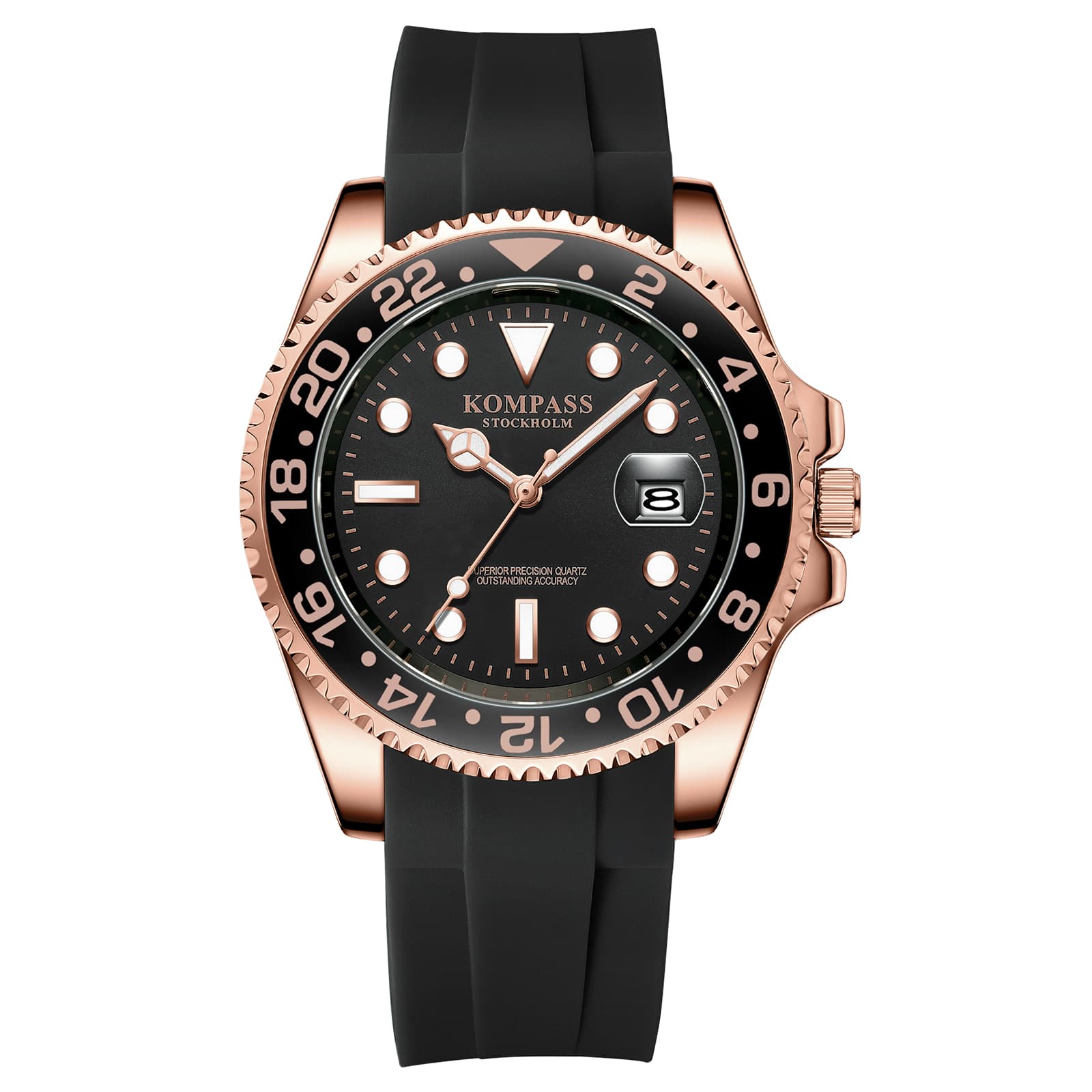 Kompass Stockholm Kompass Grand Voyager Rose Gold Black