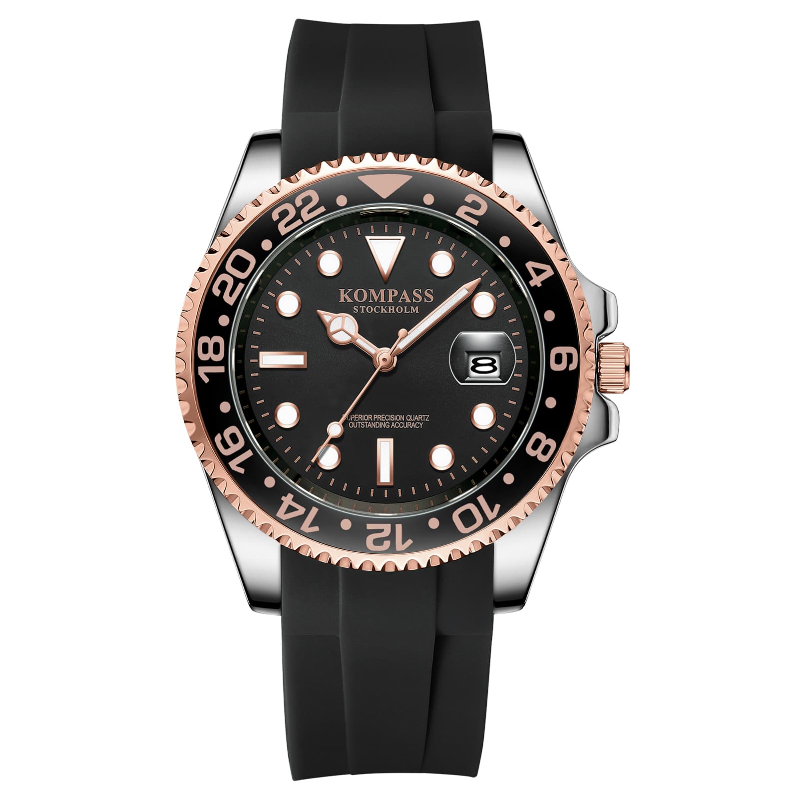 Kompass Stockholm Kompass Grand Voyager Silver Rose Black