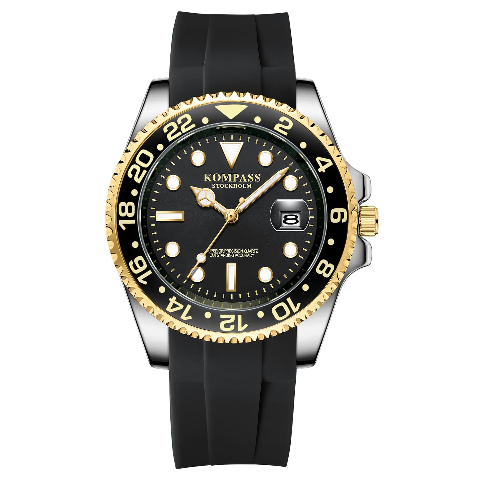 Kompass Stockholm Kompass Grand Voyager Silver Black Gold