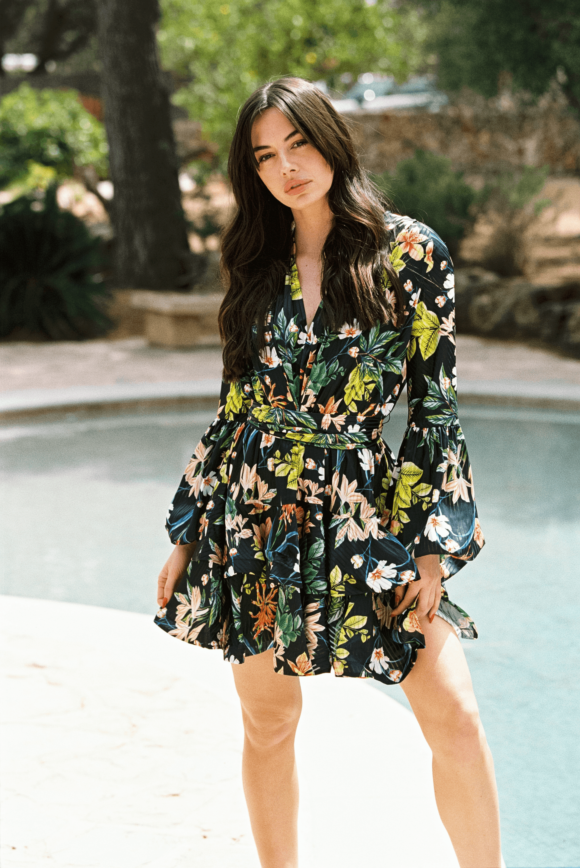 Kayani Asya Dress Black Flowergarden