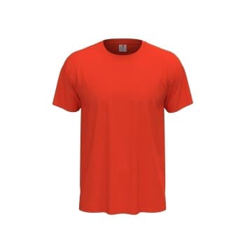 Stedman Classic Men T-shirt Oransje/Rød bomull XX-Small Herre